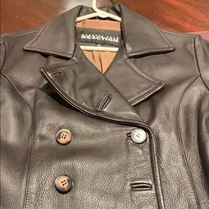 Kenneth Cole Brown genuine leather jacket size S